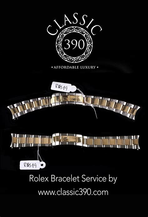 gold rolex bracelet refurbish|Rolex bracelet repair.